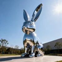 Stainless Steel Rabbit Sculpture