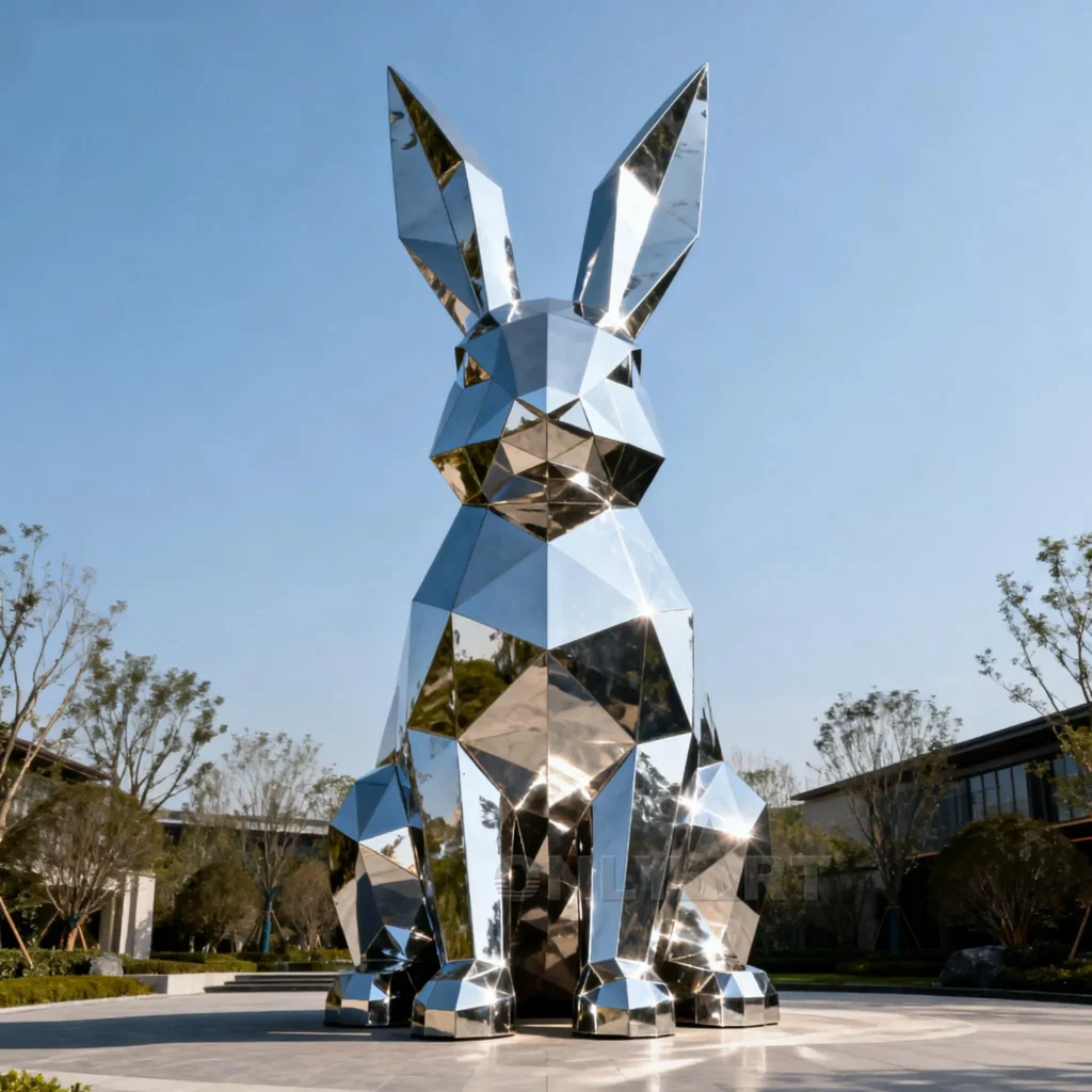 Yard Tall Rabbit Statue