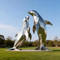 Geometric Seal Family Sculpture