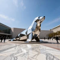 Large Geometric Seal Sculpture