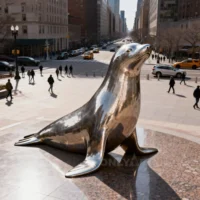 Large Seal Sculpture Outdoor