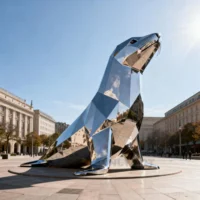 Metal Art Seal Animal Sculpture