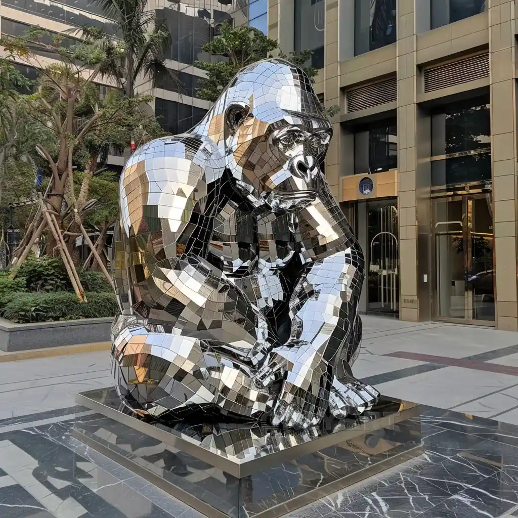 Stainless Steel Huge Gorilla Statue