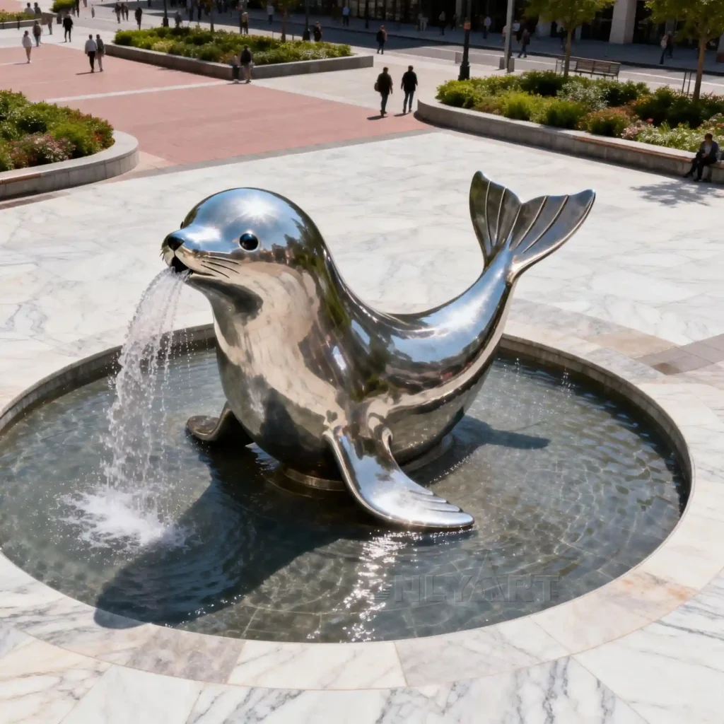 Stainless Steel Seal Fountain