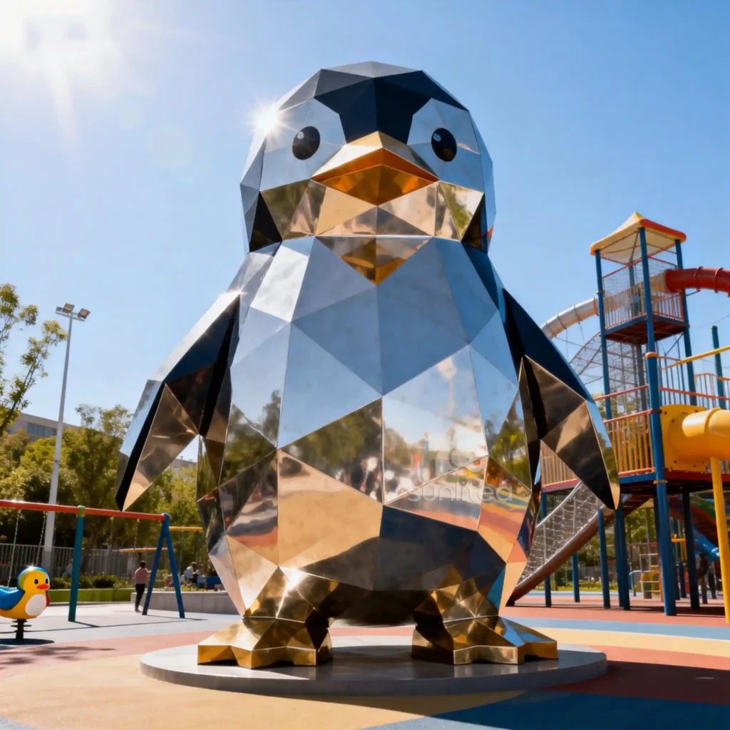 Creating Cute Metal Penguins Statues