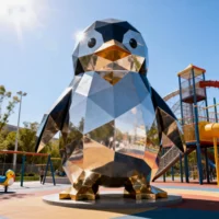 Creating Cute Metal Penguins Statues