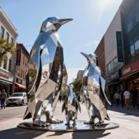 Family Penguin Statue For Sale