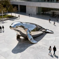 Geometric Manatee Statue For Sale