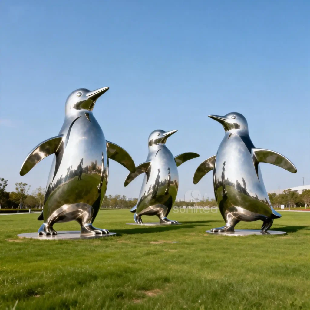 Large Penguin Garden Statue