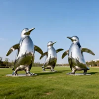 Large Penguin Garden Statue