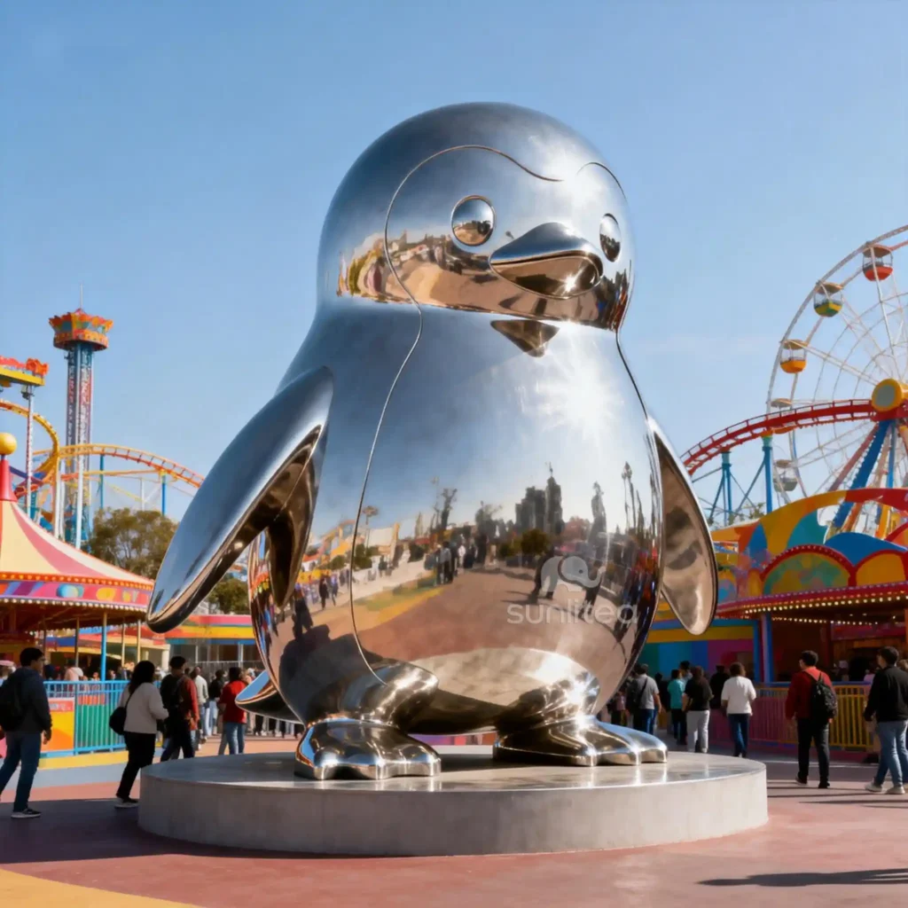 Metal Penguin Statues For Sale