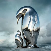 Outdoor Penguin Statue For Garden