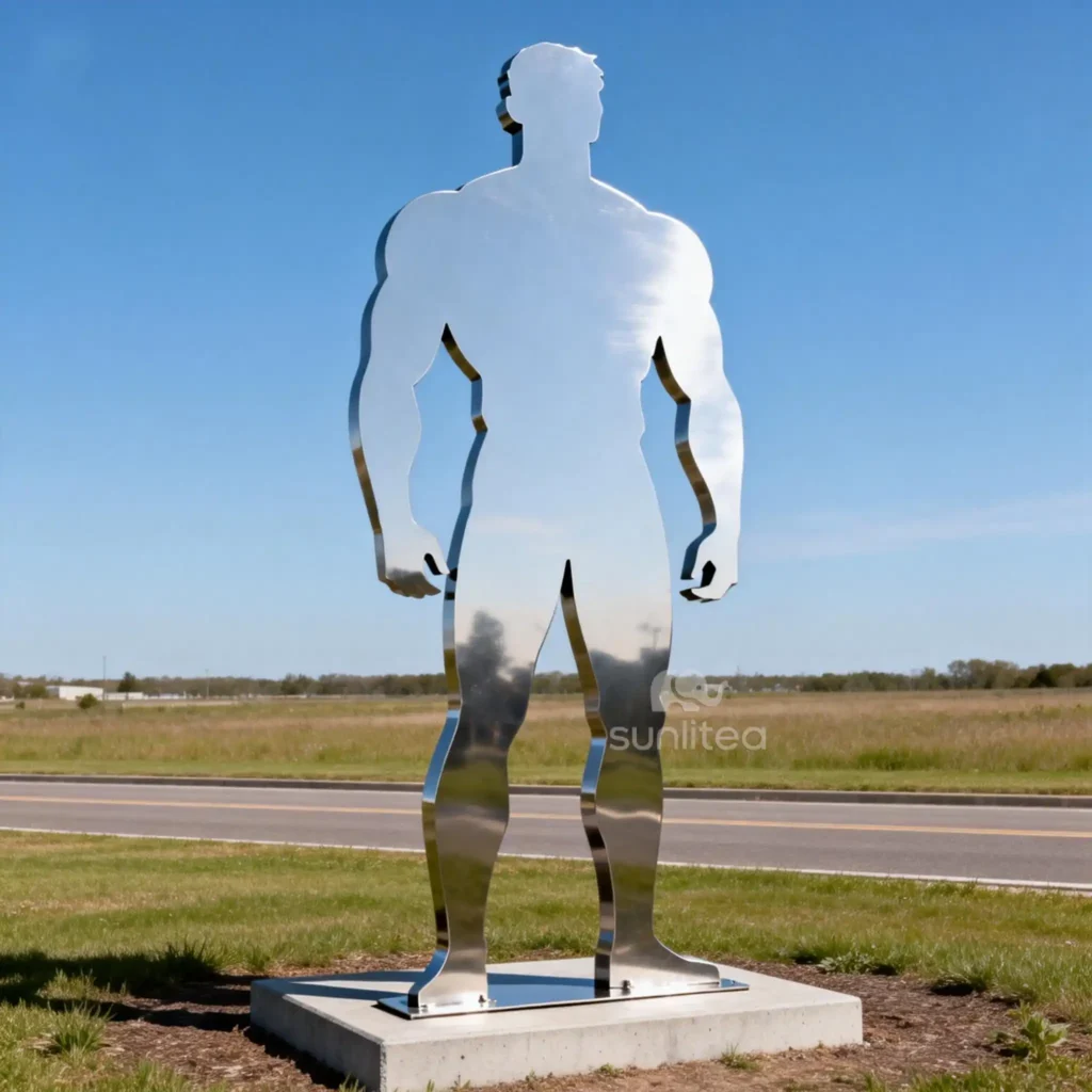 Stainless Steel Man Silhouette Sculpture