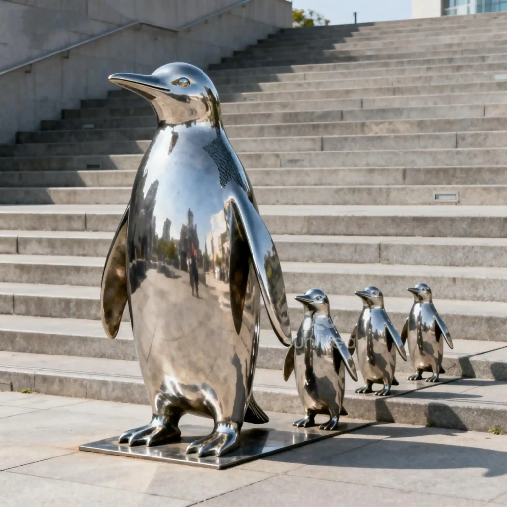 Wholesale Custom Metal Penguin Statue