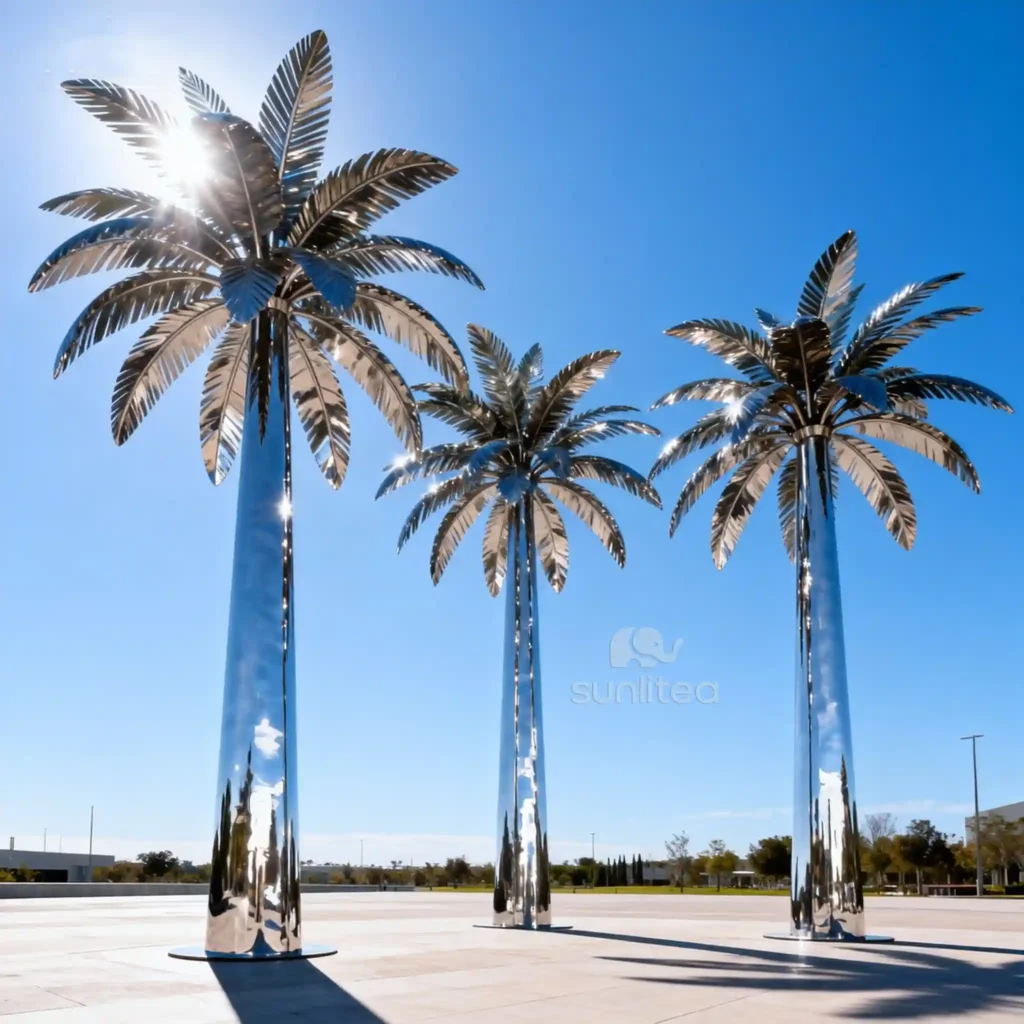 304 Stainless Steel Palm Tree Statue