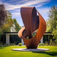 Abstract Corten Art - Large Metal Sculpture