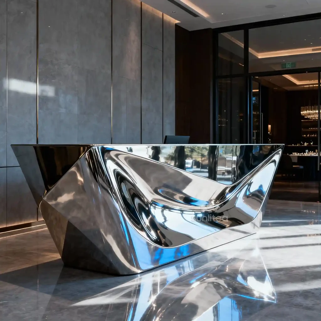 Art Metal Desk With Reception Counter