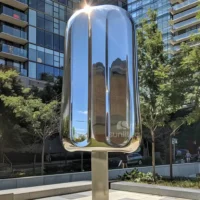 Big Mirror Steel Popsicle Sculpture