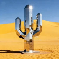Buy The Stainless Steel Cactus Statue