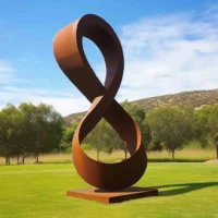 Corten Garden Abstract Eight Sculpture SLT-CGS7