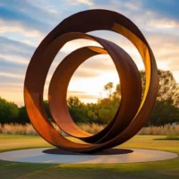 Corten Steel Ring Sculpture China Supplier