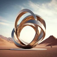 Custom City Large Abstract Art Ring Sculpture