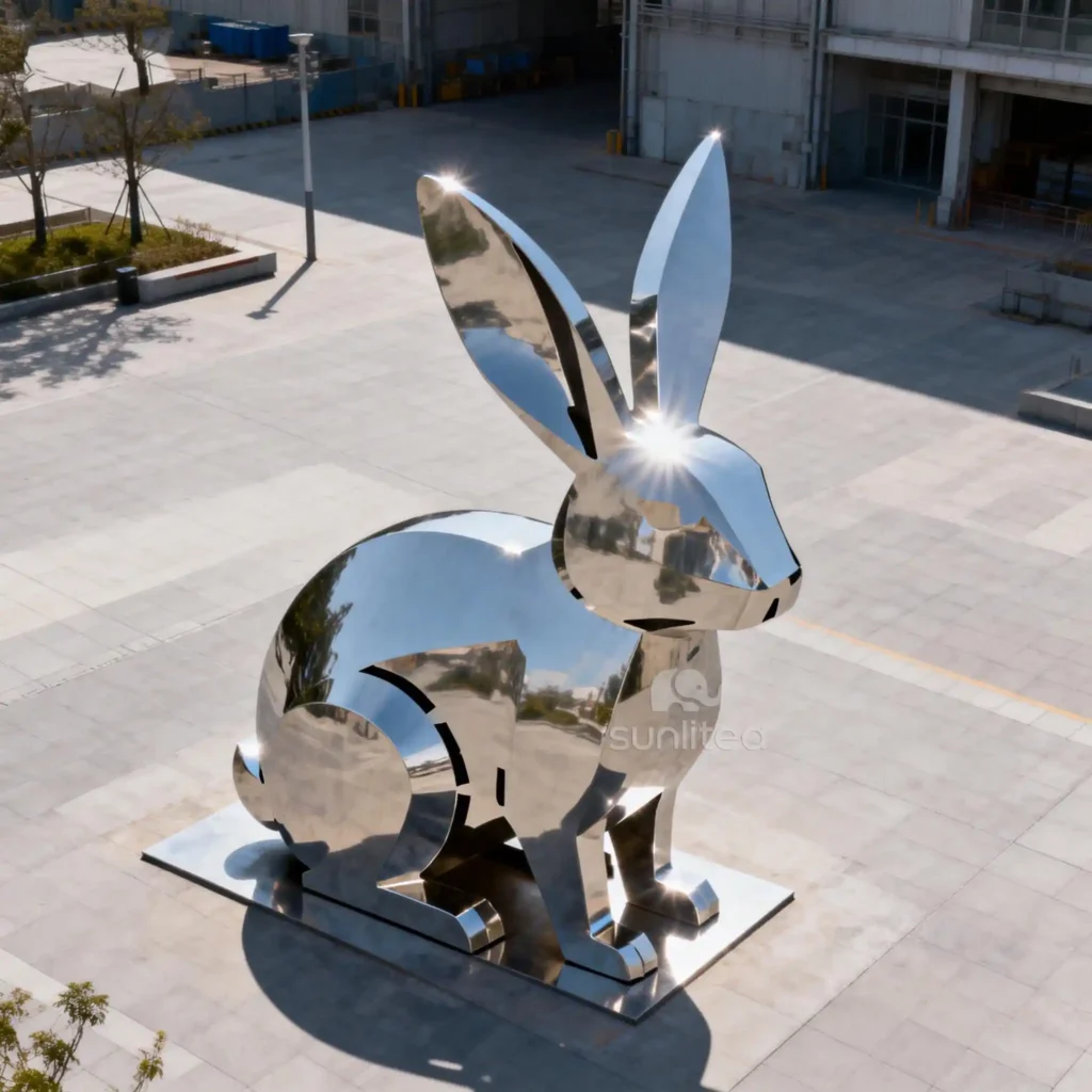 Custom Garden Metal Rabbit Sculpture For Sale