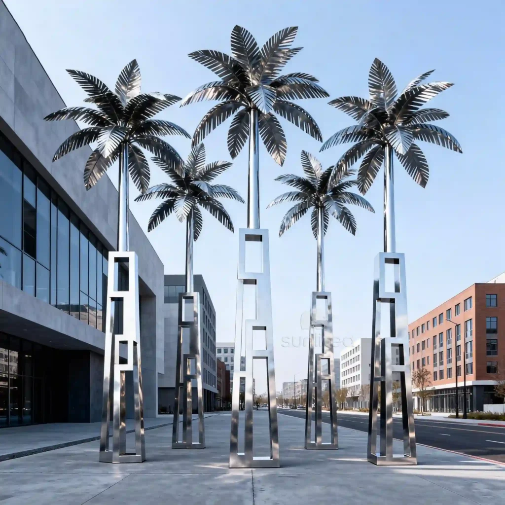 Custom Giant Metal Palm Tree Yard Decor