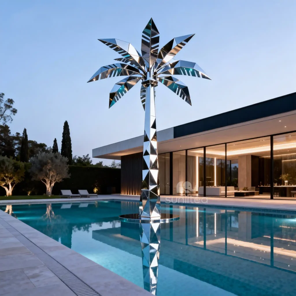 Custom House Desert 6 Foot Metal Palm Tree