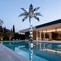 Custom House Desert 6 Foot Metal Palm Tree