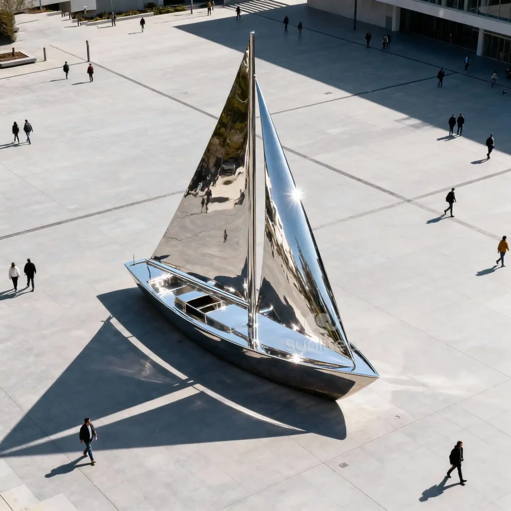 Custom Large Metal The Ship Sculpture