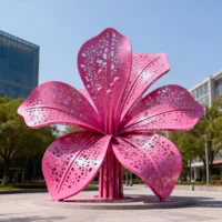 Custom Stainless Steel Allium Flower Plant Statue For Sale