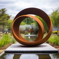 Decor Outdoor Big Corten Steel Sculpture SLT-CSS3