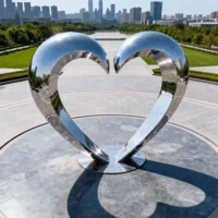 Decor Stainless Steel Big Heart Sculpture