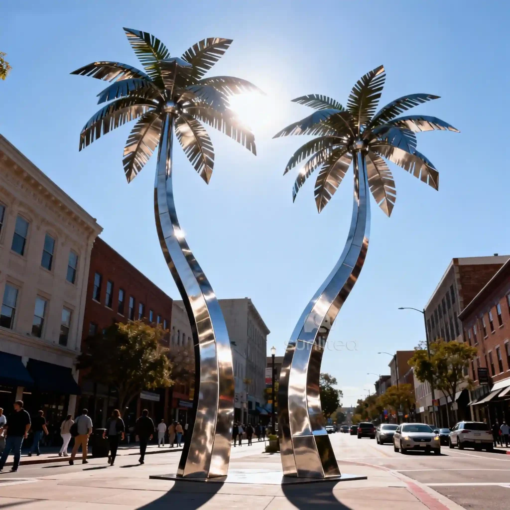 Decorative Metal Palm Tree For Yard