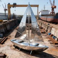 Factory Support Metal Sailboat Decor Sculpture