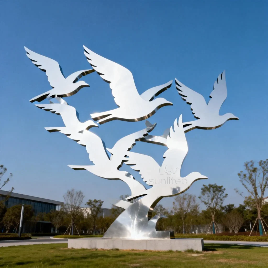 Garden Art Decor Metal Bird Sculpture