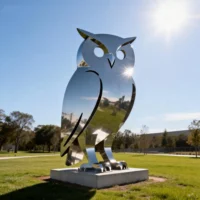 Garden Metal Owl Statue For Sale