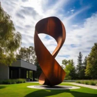 Garden Metal Sculpture - Corten Steel Art
