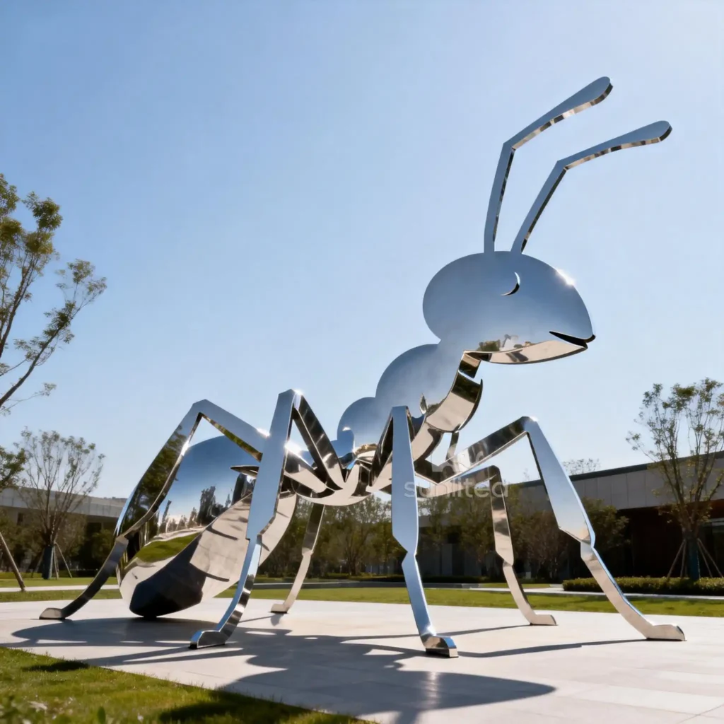 Garden Stainless Steel Metal Ant Sculpture
