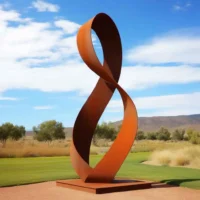 High Quality Corten Steel Shape 8 Sculpture
