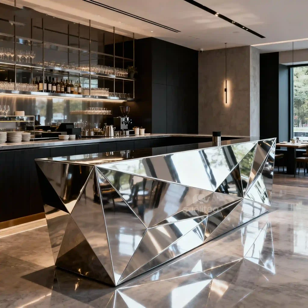 Home Decor Metal Restaurant Reception Desk