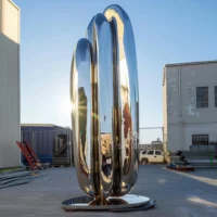 Home Garden Metal Ice Cream Sculpture