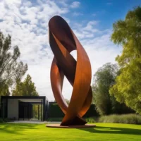 Large Corten Steel Statue Custom Design Project