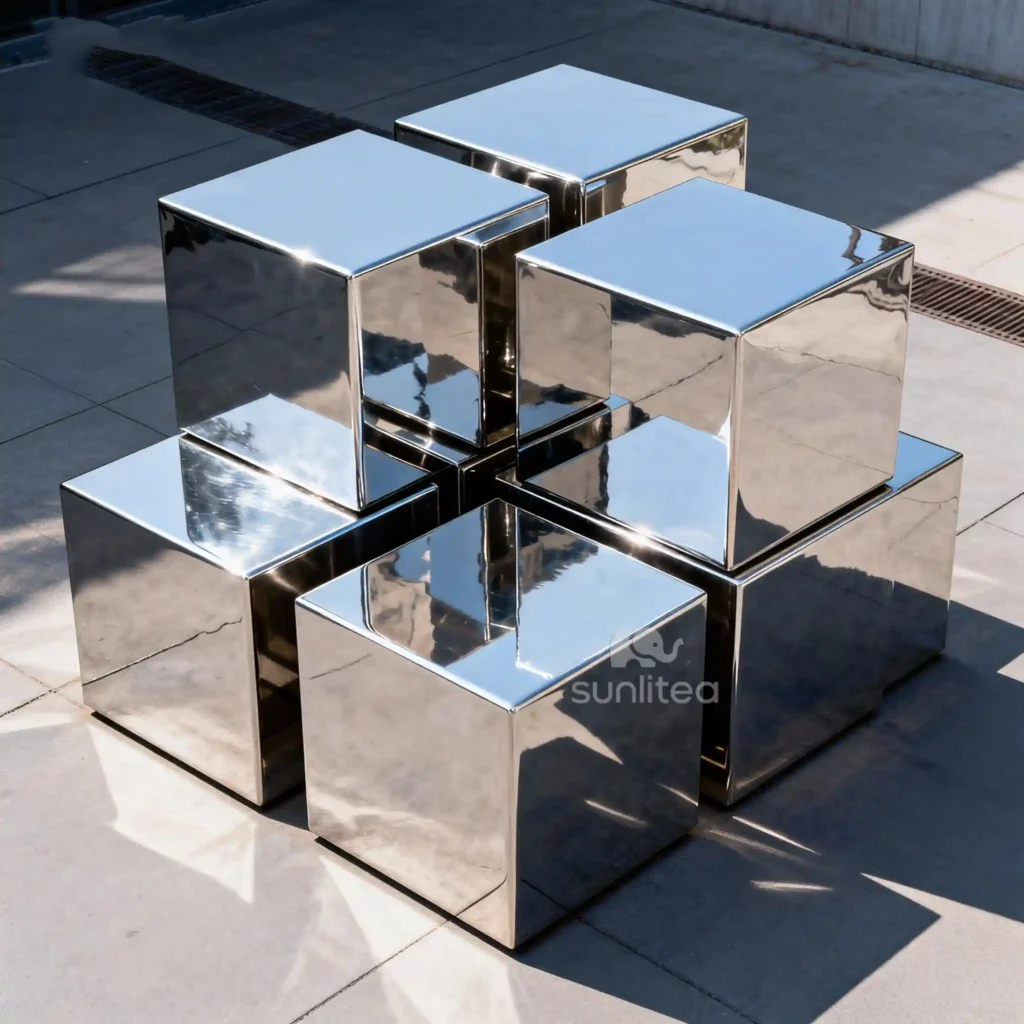 Large Cube Block Sculpture