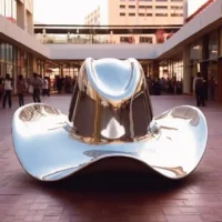 Large Hat Sculpture Modern Art Decor Outdoor