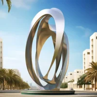 Large Metal Abstract Statue Theme Park Project