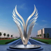 Large Metal Art Wings Sculpture Outdoor Decor