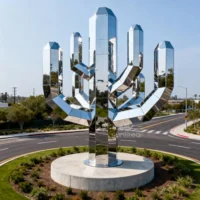 Large Metal Cactus Garden Sculpture