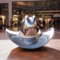 Large Metal Hat Sculpture Decor Outdoor
